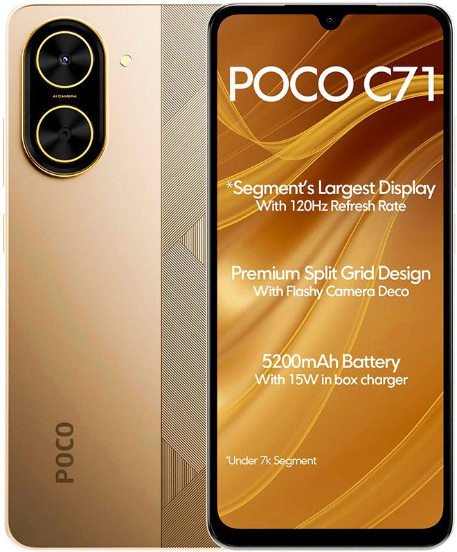 Телефон POCO C71 3GB/64GB международная версия (золотистый)