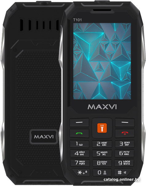 Кнопочный телефон Maxvi T101 (черный)