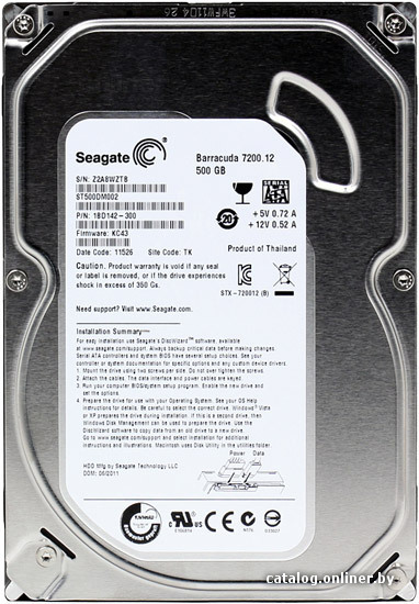 Удалить Жесткий диск Seagate Barracuda 7200.12 500GB (ST500DM002)