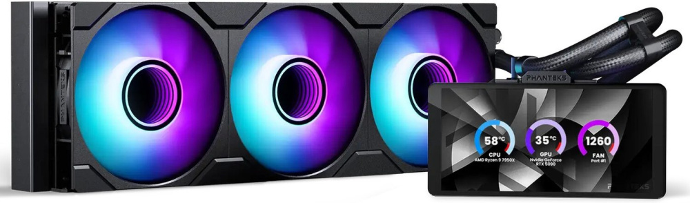 Система жидкостного охлаждения для процессора Phanteks Glacier One 360M25-LCD PH-GO360M25G2LCD_DBK01