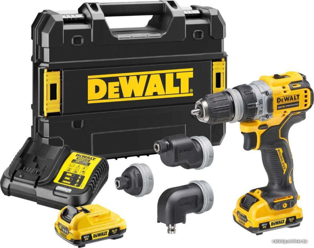 Дрель-шуруповерт DeWalt DCD703L2T (с 2-мя АКБ, кейс, набор патронов)