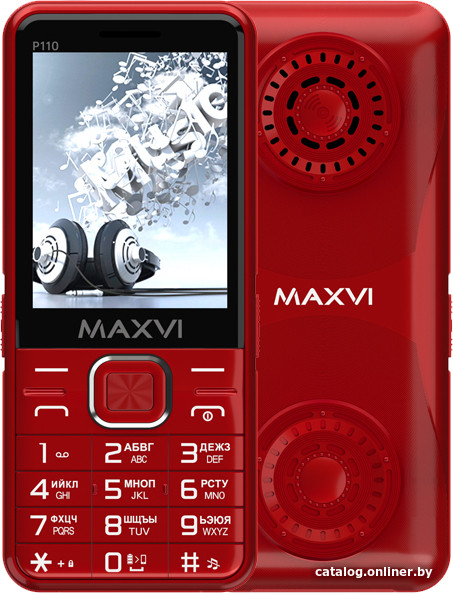 Кнопочный телефон Maxvi P110 (красный)