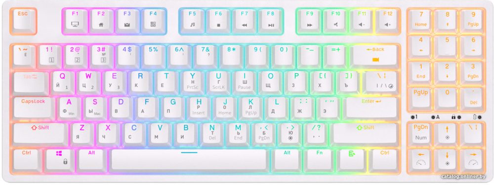 Клавиатура Royal Kludge RK92 RGB (белый, RK Red)