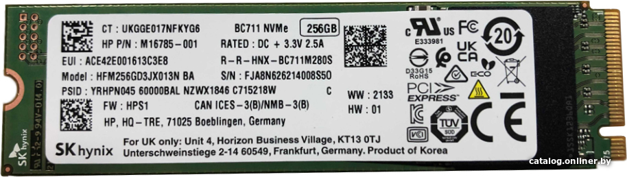 SSD Hynix BC711 256GB HFM256GD3JX013N