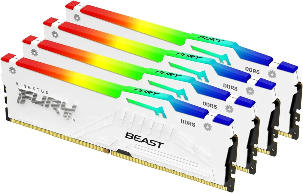 Оперативная память Kingston FURY Beast RGB 4x16ГБ DDR5 5600 МГц KF556C40BWAK4-64