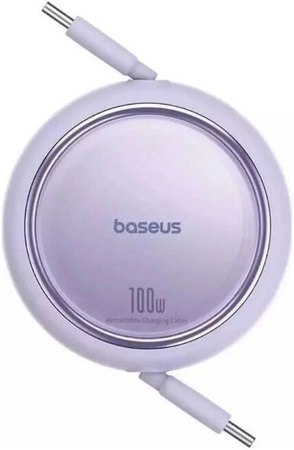 Кабель Baseus Free2Pull Mini Retractable Charging Cable 100W USB Type-C - USB Type-C (1.5 м, сиренев