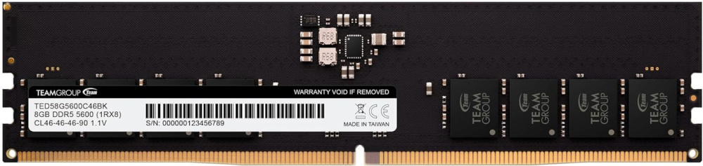 Оперативная память Team Elite 8ГБ DDR5 5600 МГц TED58G5600C4601