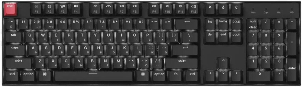 Клавиатура Keychron K10 V2 White LED K10X-A1Z-RU (Keychron Super Red)