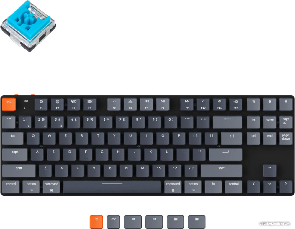 Клавиатура Keychron K1 SE RGB K1SE-E2-RU (Keychron Low Profile Optical Blue)
