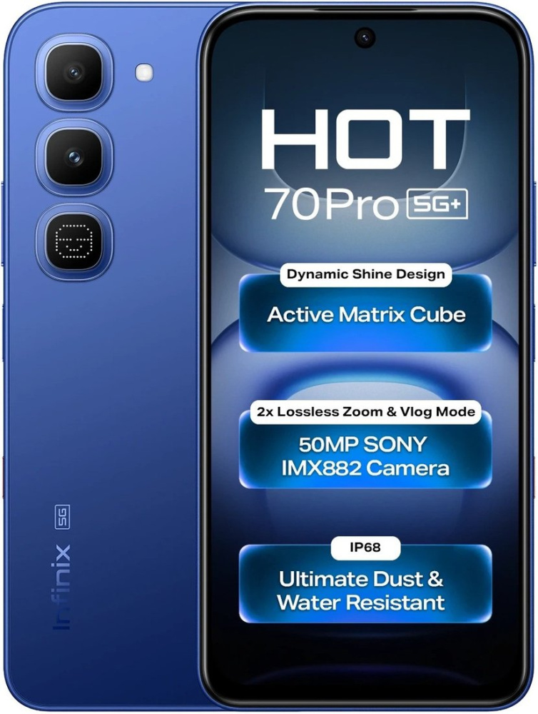 Телефон Infinix Hot 70 Pro X6896 8GB/256GB (синий)