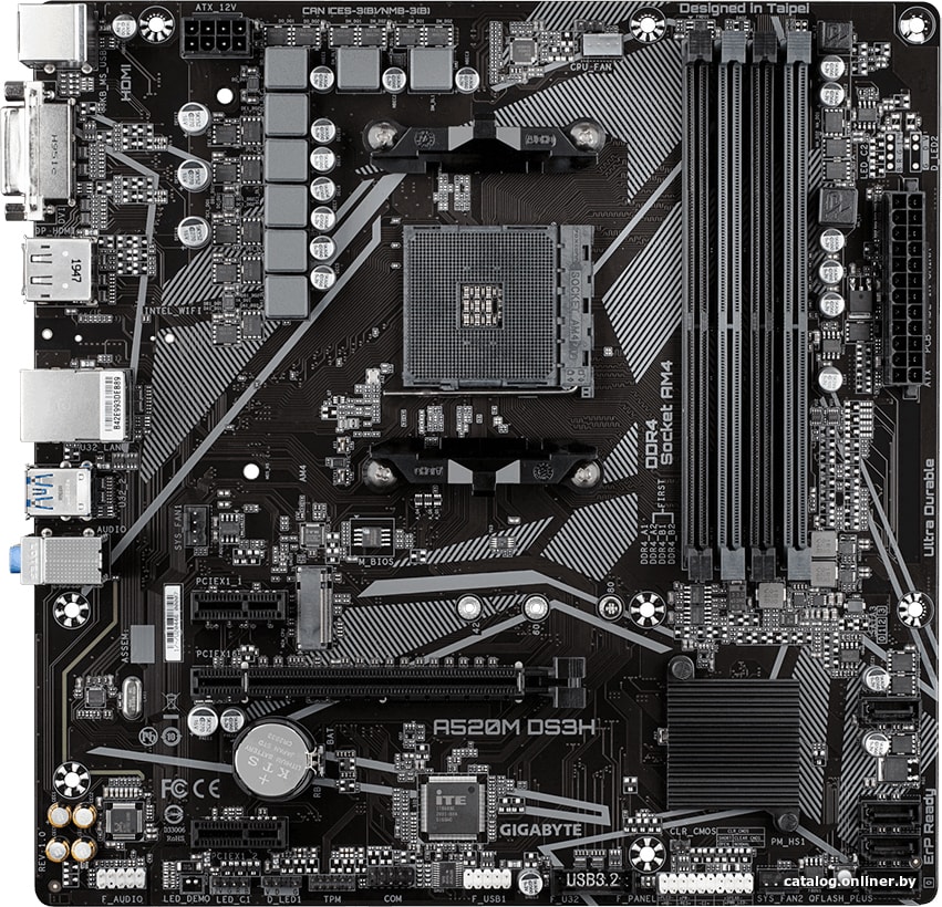 Материнская плата Gigabyte A520M DS3H (rev. 1.0)