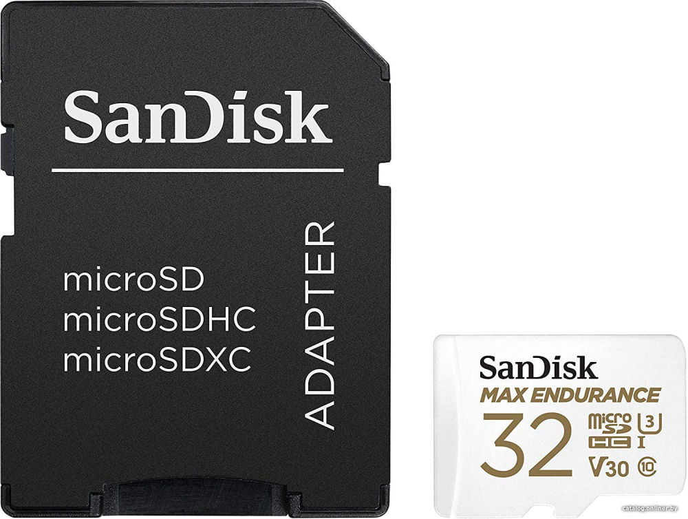 Карта памяти SanDisk Max Endurance microSDHC SDSQQVR-032G-GN6IA 32GB (с адаптером)