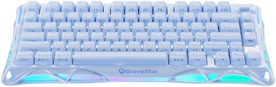 Клавиатура Gravastar Mercury K1 Special Edition Ice Blue (GravaStar x Kailh Cherry Pink)