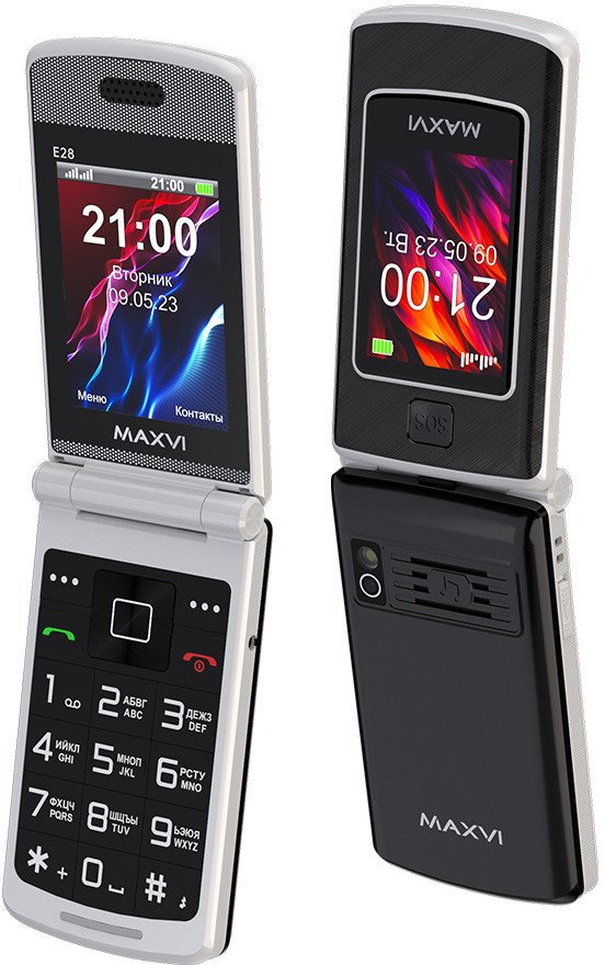 Телефон Maxvi E28 (черный)