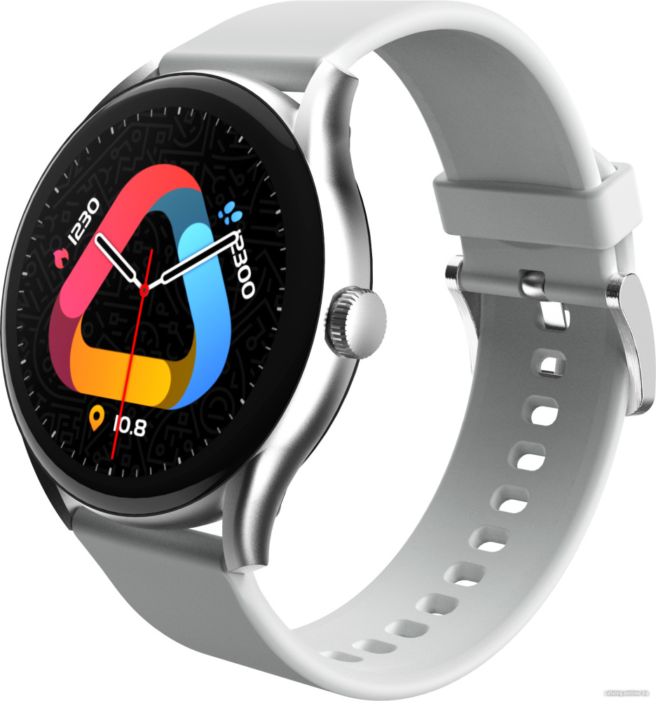 Умные часы QCY Watch GT (серебристый/белый)