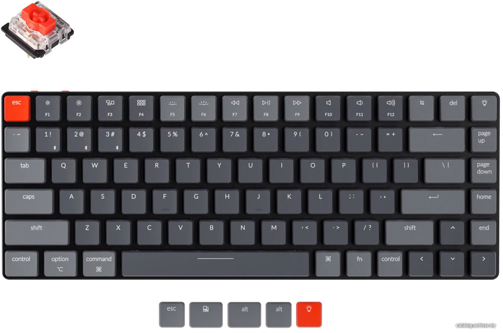 Клавиатура Keychron K3 V2 RGB K3-B1-RU (Gateron Low Profile Red)
