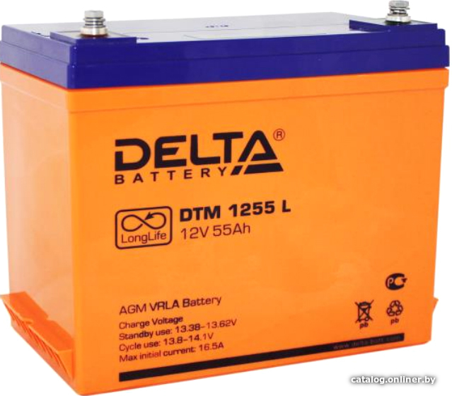 Аккумулятор для ИБП Delta DTM 1255 L (12В/55 А·ч)