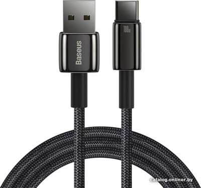 Купить кабель baseus tungsten gold usb type-a - usb type-c (1 м, черный) в интернет-магазине X-core.by