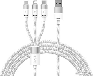 Кабель Baseus One-For-Three Fast Charging Data Cable 3.5A USB Type-A - USB Type-C/microUSB/Lightning