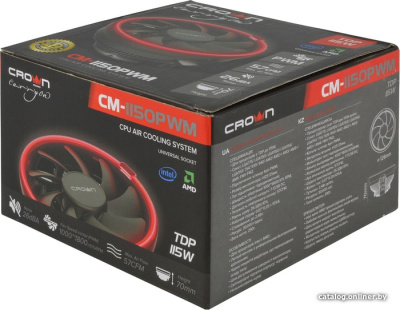 Кулер для процессора CrownMicro CM-1150PWM  купить в интернет-магазине X-core.by