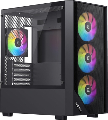Корпус XASTRA A401M 4FRGB (черный)  купить в интернет-магазине X-core.by