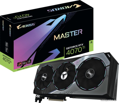 Видеокарта Gigabyte Aorus GeForce RTX 4070 Ti Master 12G GV-N407TAORUS M-12GD  купить в интернет-магазине X-core.by
