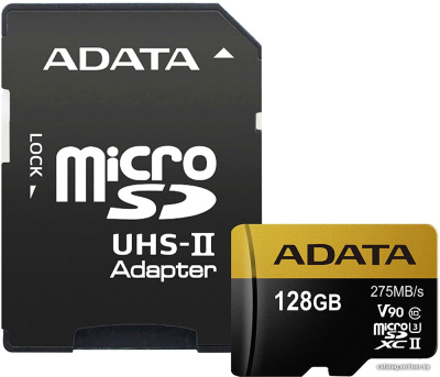 Купить карта памяти a-data microsdxc uhs-ii 128gb + адаптер [ausdx128guii3cl10-ca1] в интернет-магазине X-core.by