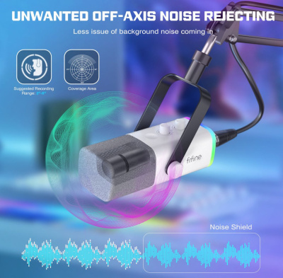 Купить проводной микрофон fifine am8t (белый) в интернет-магазине X-core.by
