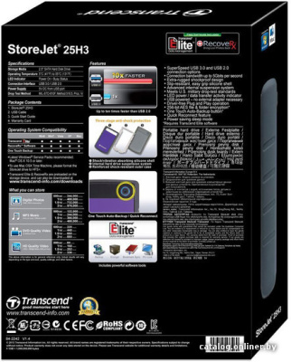 Купить внешний накопитель transcend storejet 25h3p 2tb (ts2tsj25h3p) в интернет-магазине X-core.by