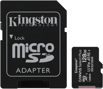 Купить карта памяти kingston canvas select plus microsdxc 128gb (с адаптером) в интернет-магазине X-core.by