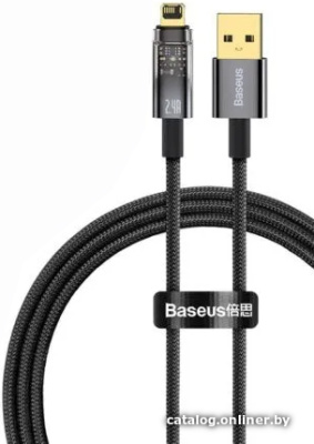 Купить кабель baseus explorer usb type-a - lightning (2 м, черный) в интернет-магазине X-core.by
