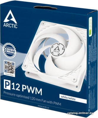 Вентилятор для корпуса Arctic P12 PWM ACFAN00171A (белый)  купить в интернет-магазине X-core.by