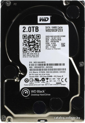 Жесткий диск WD Black 2TB (WD2003FZEX) купить в интернет-магазине X-core.by