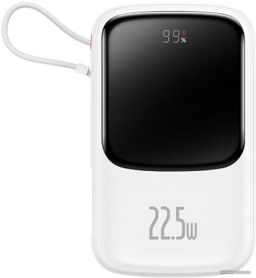 Купить внешний аккумулятор baseus qpow pro digital display fast charge 10000mah (белый) в интернет-магазине X-core.by