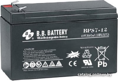 Купить аккумулятор для ибп b.b. battery bps7-12 (12в/7 а·ч) в интернет-магазине X-core.by
