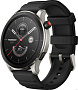 Умные часы Amazfit GTR 4 (серебристый, с черным ремешком из фторэластомера)