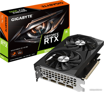 Видеокарта Gigabyte GeForce RTX 3050 WindForce OC V2 8G GV-N3050WF2OCV2-8GD  купить в интернет-магазине X-core.by