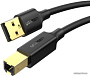 Кабель Ugreen US135 USB Type-A - USB Type-B (1 м, черный)
