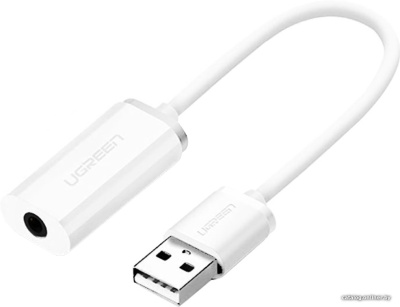 Купить адаптер ugreen us206 30712 usb type-a - 3.5 мм (0.15 м, белый) в интернет-магазине X-core.by
