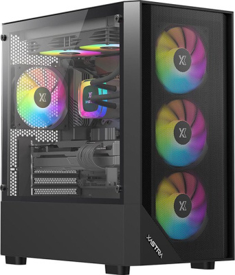 Корпус XASTRA A401M 4FRGB (черный)  купить в интернет-магазине X-core.by