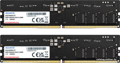 Оперативная память ADATA 2x8ГБ DDR5 5600 МГц AD5U56008G-DT  купить в интернет-магазине X-core.by