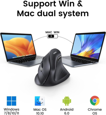 Купить вертикальная мышь ugreen mu008 25444 (черный) в интернет-магазине X-core.by