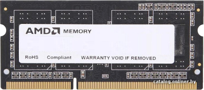 Оперативная память AMD 8GB DDR3 SO-DIMM PC3-12800 (R538G1601S2S-UO)  купить в интернет-магазине X-core.by