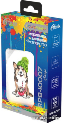 Купить портативное зарядное устройство ritmix rpb-10007 (корги) в интернет-магазине X-core.by