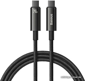 Кабель Baseus Tungsten Gold Fast Charging Data Cable USB Type-C - USB Type-C (2 м, черный)