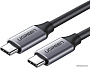 Кабель Ugreen US161 50751 USB Type-C - USB Type-C (1.5 м, черный/серый)