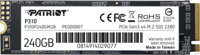 SSD Patriot P310 240GB P310P240GM28  купить в интернет-магазине X-core.by