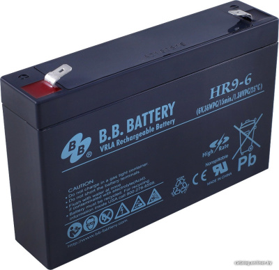 Купить аккумулятор для ибп b.b. battery hr9-6 (6в/8 а·ч) в интернет-магазине X-core.by