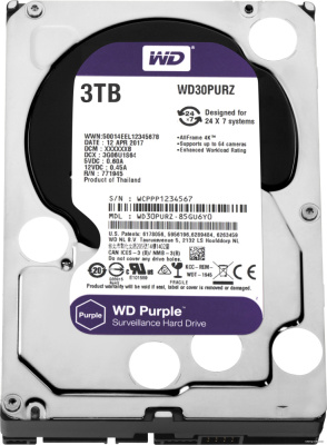 Жесткий диск WD Purple 3TB [WD30PURZ] купить в интернет-магазине X-core.by