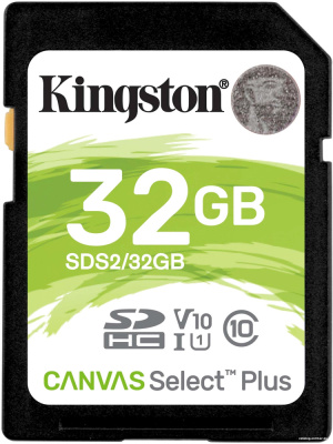 Купить карта памяти kingston canvas select plus sdhc 32gb в интернет-магазине X-core.by